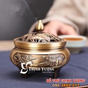 Lư xông trầm bằng đồng cổ